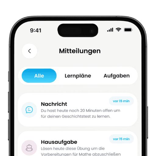 Dayova App mit Aufgaben und wichtigen Benachrichtigungen